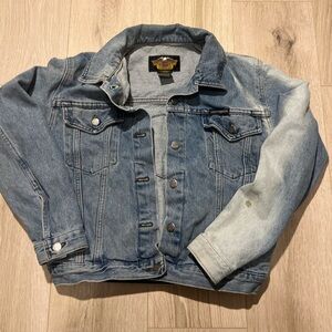 Harley-Davidson Denim Jacket with Embroidered Patch